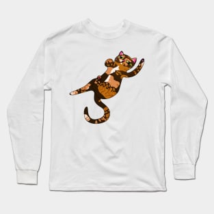 Playful Calico Cat Long Sleeve T-Shirt